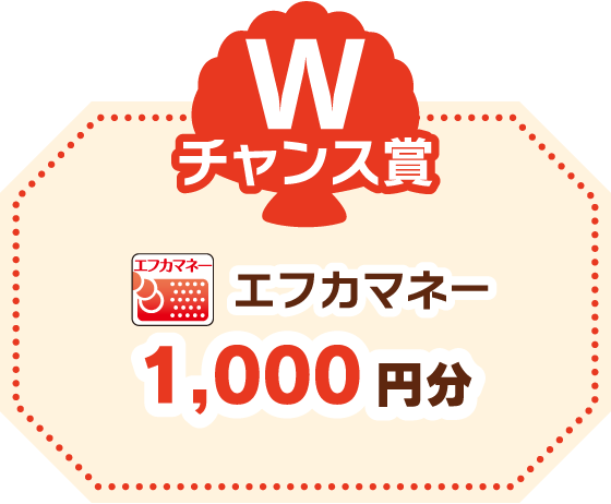 イメージ画像：Wチャンス賞　エフカマネー1,000円分