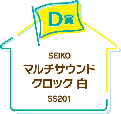 D賞　SEIKO　マルチサウンドクロック 白 SS201