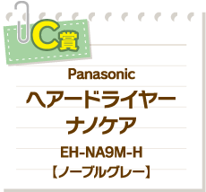 C賞 Panasonic ヘアードライヤーナノケア EH-NA9M-H【ノーブルグレー】