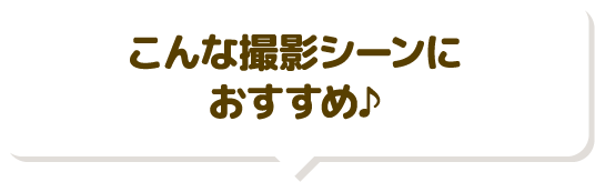 こんな撮影シーンにおすすめ♪