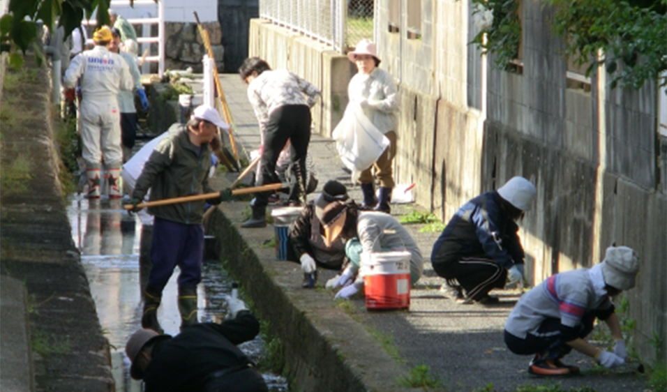 南岩国地区自治会清掃活動