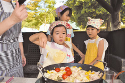 野外料理作り