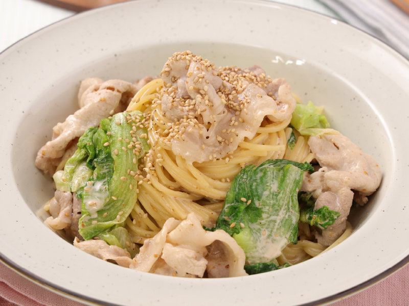 イメージ画像 包丁いらず☆豚しゃぶとレタスの和風パスタ