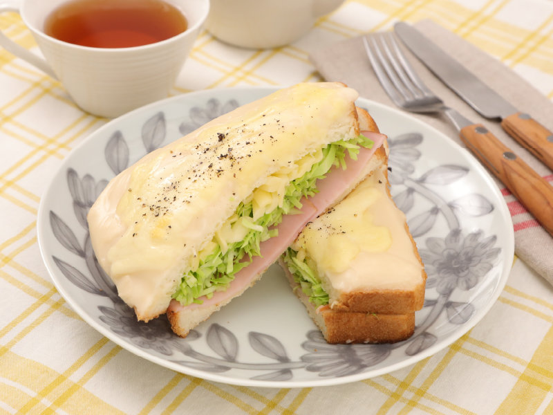 とろーり◎春キャベツのクロックムッシュ