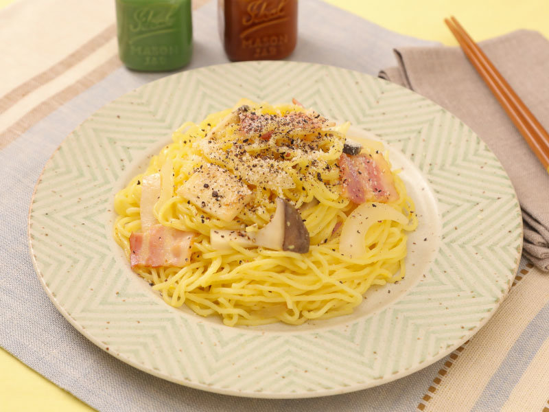 クリーミー♪カルボナーラ風焼きそば