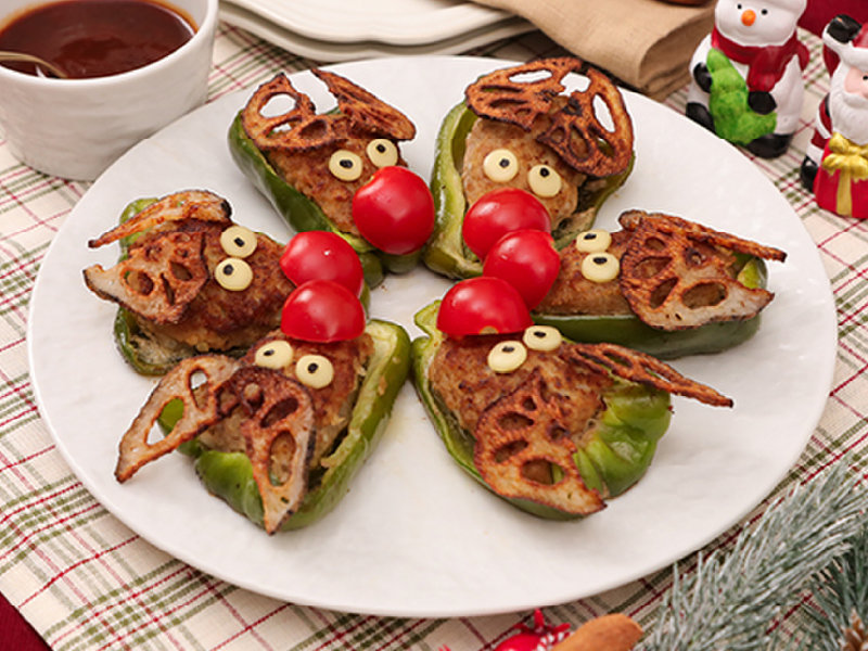 イメージ画像 クリスマスに♪ピーマンの肉詰めトナカイ
