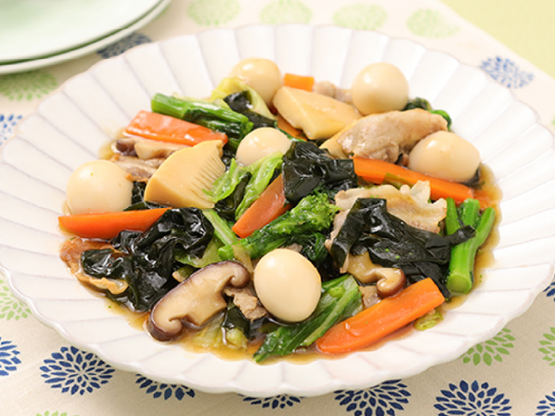 イメージ画像：わかめと春野菜の具だくさん八宝菜