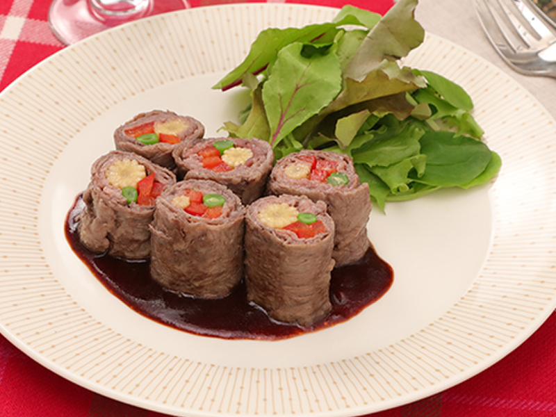 イメージ画像：華やか♪カラフル野菜の牛肉ロールステーキ