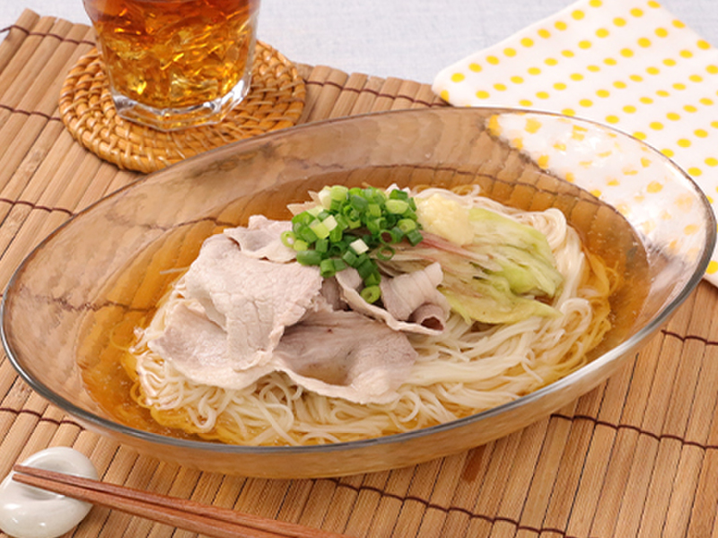 イメージ画像：豚しゃぶと蒸しなすのぶっかけ素麺