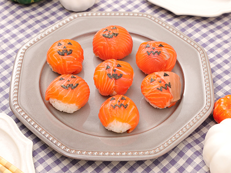 イメージ画像：サーモンで☆ハロウィン手まり寿司