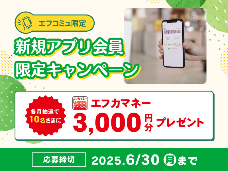 6月新規アプリ会員限定キャンペーン（モバイルエフカCP）