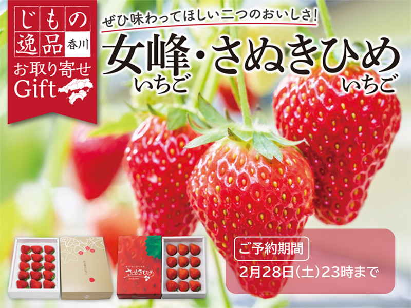 〈オンラインストア〉女峰・さぬきひめ お取り寄せギフト取扱中（2月28日まで）
