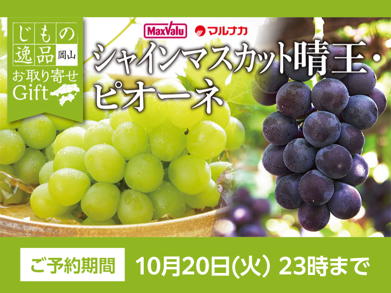 【じもの逸品】岡山県産　シャインマスカット晴王・ピオーネ